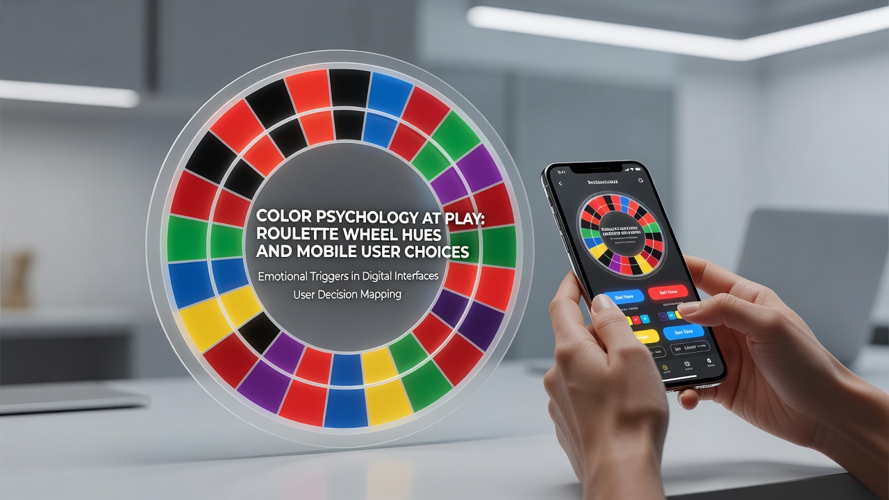 Mobile app interface displaying roulette wheel hues with user interaction patterns and color-coded betting options