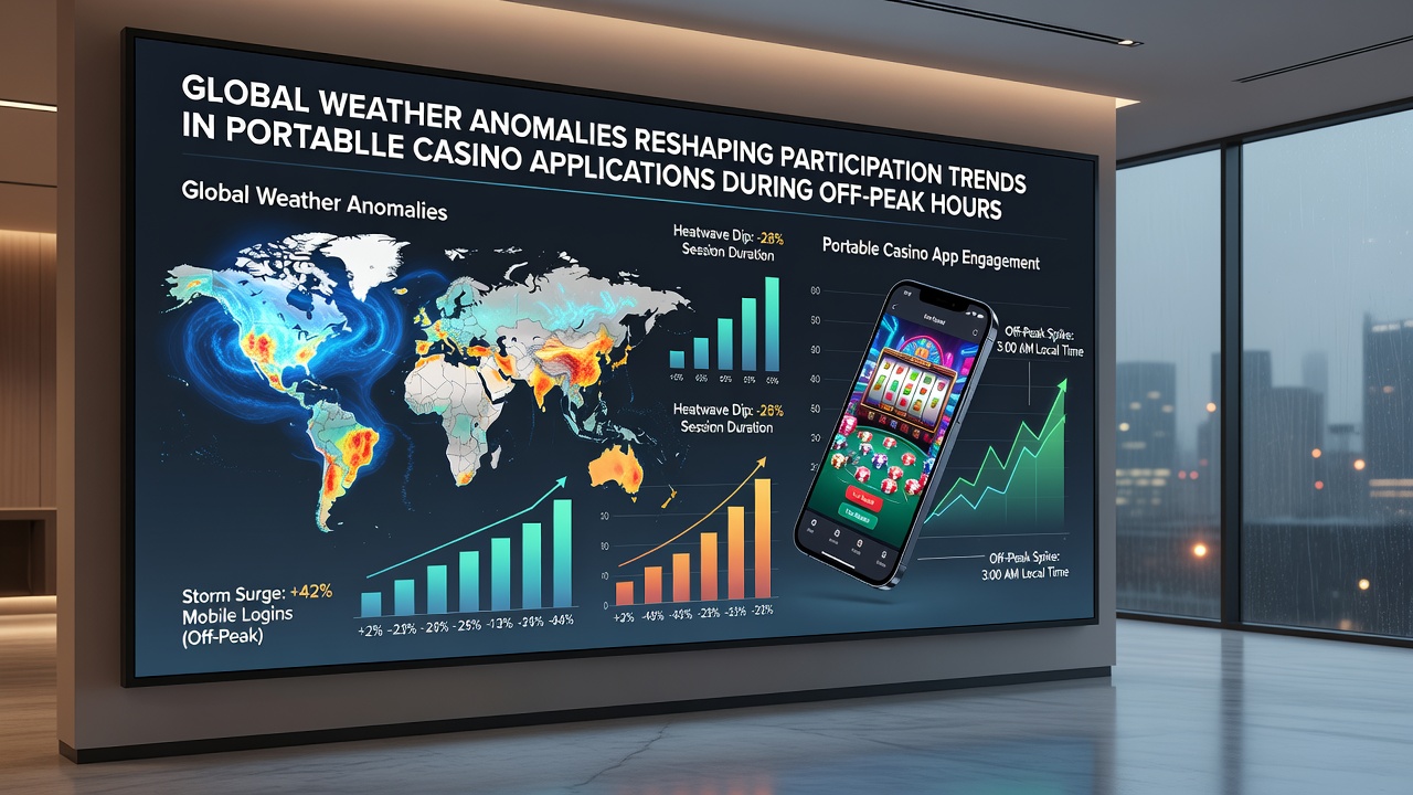 Grafik zu veränderten Teilnahmezeiten in mobilen Casino-Apps durch Wetterfaktoren
