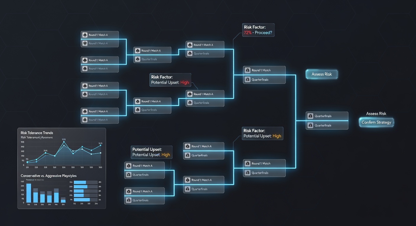 Analyse von Risikobewertungsmustern in virtuellen Kartenturnieren mit Bracket-Varianten